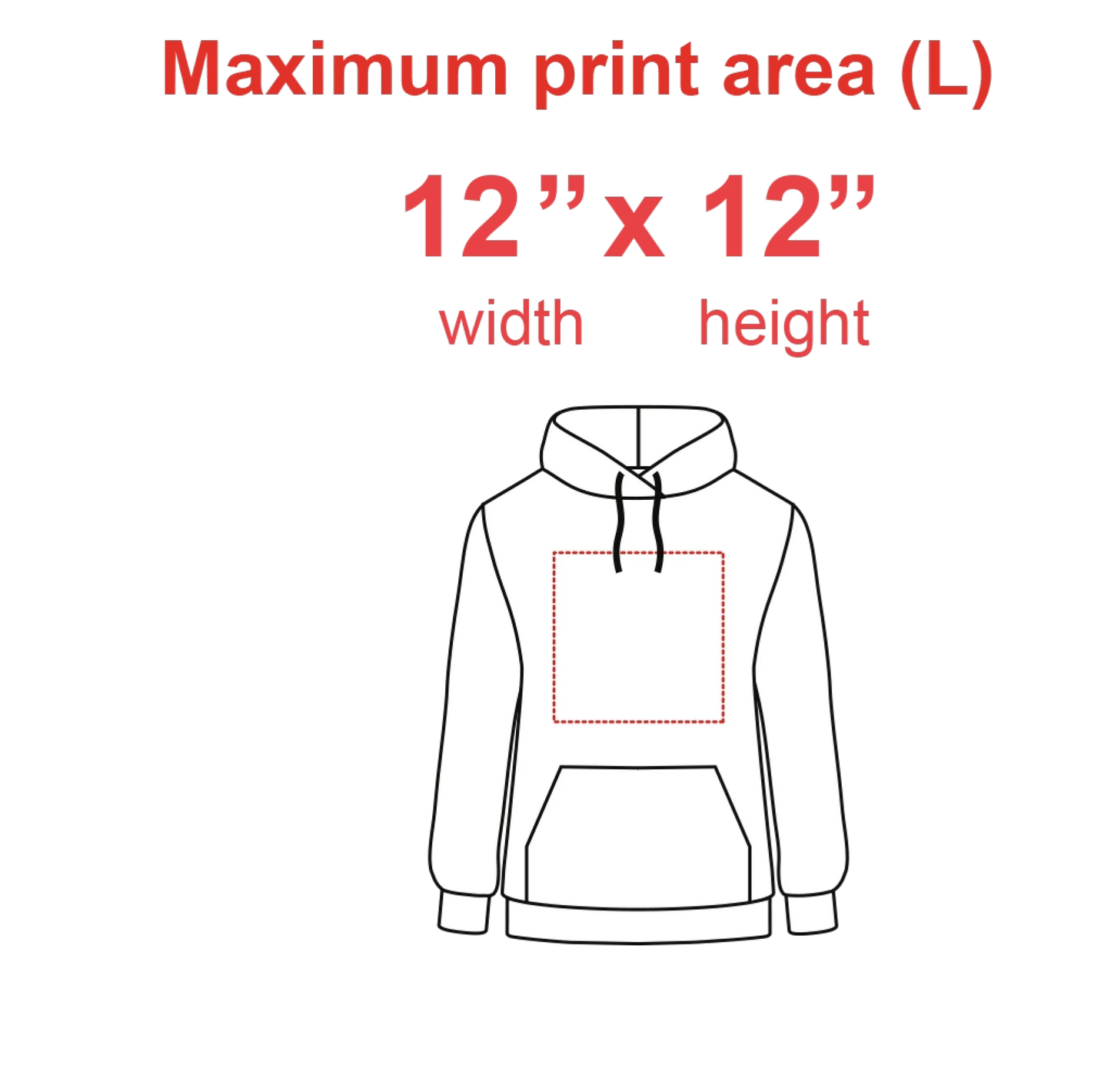 max print area L hoodie
